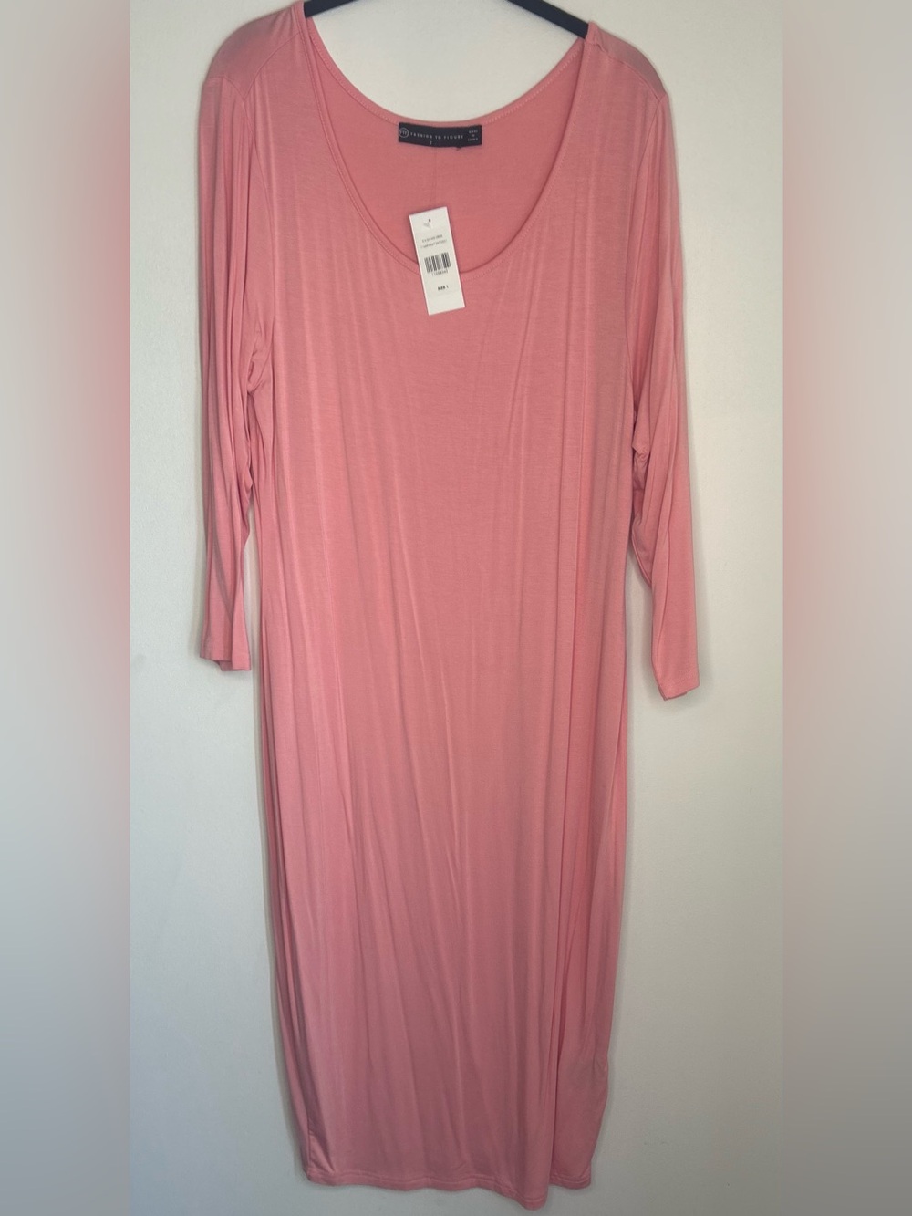 Fashion to Figure Dusty Pink Scoop Neck Maxi Dress